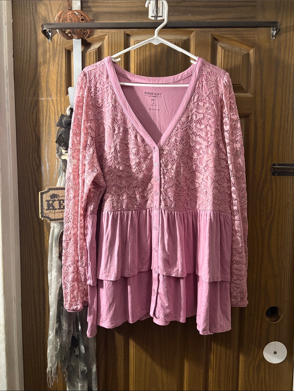 torrid Super Soft Knit Top in Dusty Rose - Picture 4 of 7